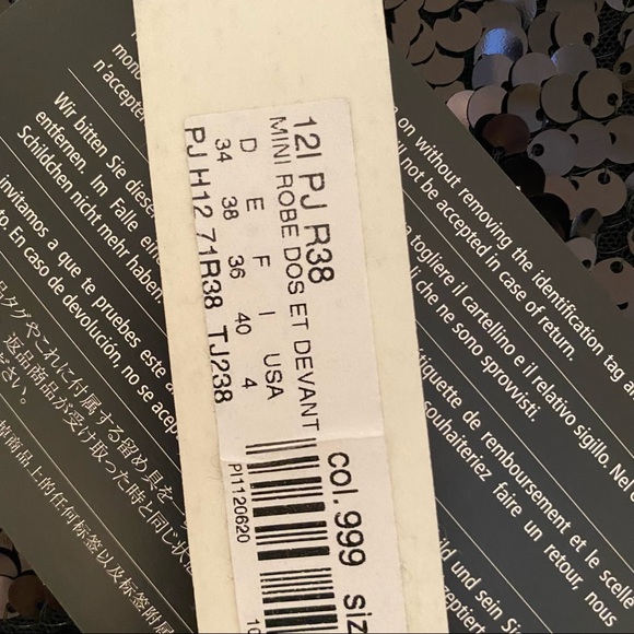 Plein Sud Black Sequin Dress IT 40 or US 4 - Picture 6 of 6